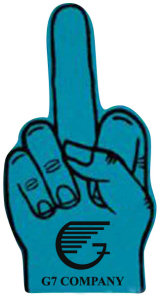 Promotional Foam Hands: 18 inch Middle Finger Foam Hands